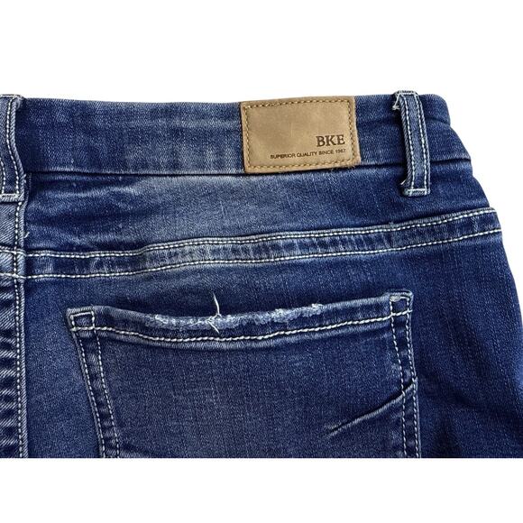 BKE Jeans Blue Payton Universal Fit Mid Rise Straight Whiskered Womens 34X32 - Picture 9 of 11